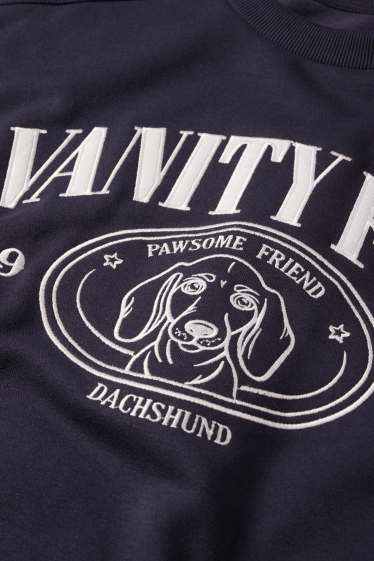 Dames - Sweatshirt - donkerblauw
