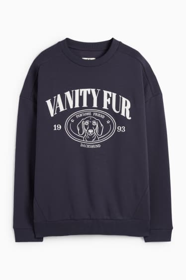 Dames - Sweatshirt - donkerblauw