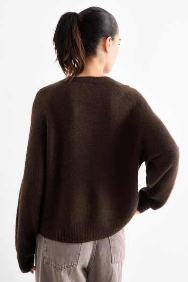 Damen - Pullover - dunkelbraun