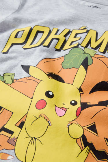 Kinderen: jongens - Pokémon - Pikachu - longsleeve - licht grijs-mix