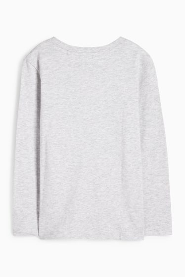 Kinderen: jongens - Pokémon - Pikachu - longsleeve - licht grijs-mix