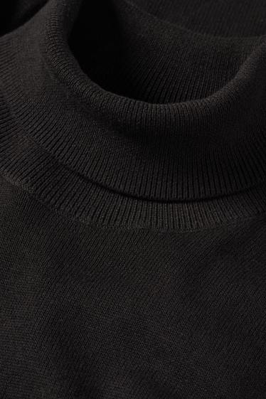 Men - Turtleneck jumper - black