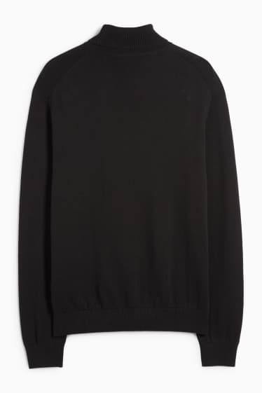 Men - Turtleneck jumper - black