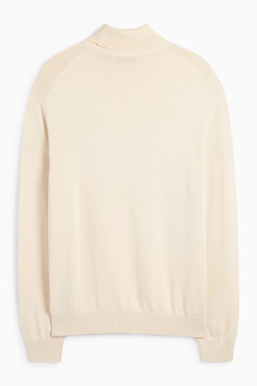Uomo - Maglione a dolcevita - beige chiaro