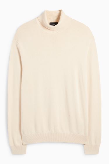 Uomo - Maglione a dolcevita - beige chiaro