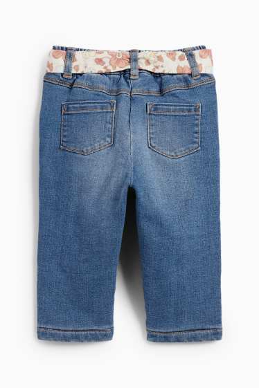 Bebeluși - fete - Jeans bebeluși - jeans termoizolanți - denim-albastru