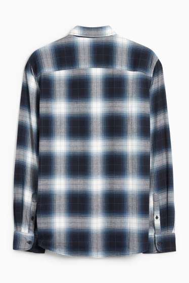 Herren - Hemd - Regular Fit - Kent - kariert - dunkelblau