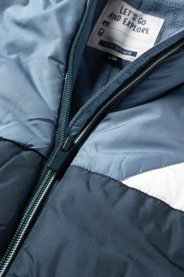Baby Jungen - Baby-Schneeanzug mit Kapuze - dunkelblau