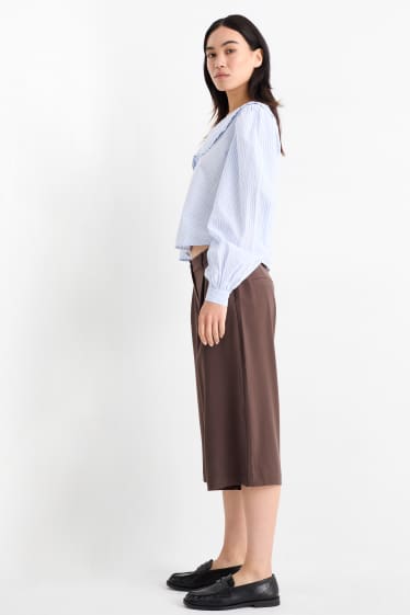 Damen - Culotte - Mid Waist - Relaxed Fit - dunkelbraun