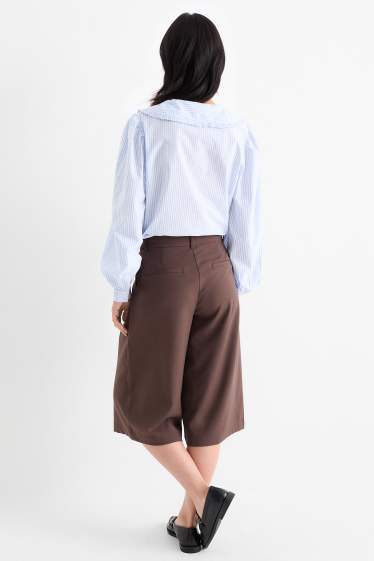 Damen - Culotte - Mid Waist - Relaxed Fit - dunkelbraun