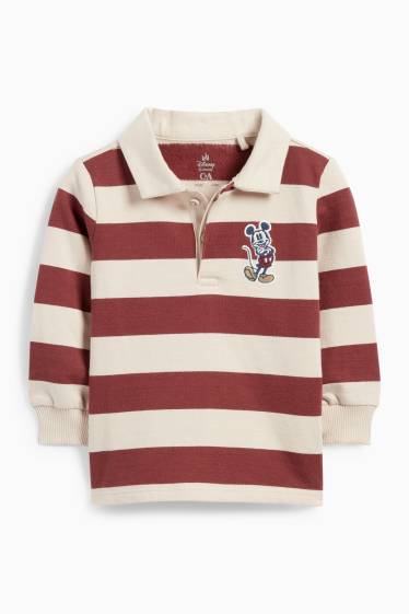 Baby: jongens - Mickey Mouse - babyoutfit - 2-delig - bordeaux