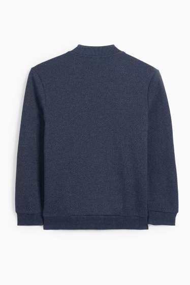 Kinder Buben - Sweatjacke - strukturiert - dunkelblau