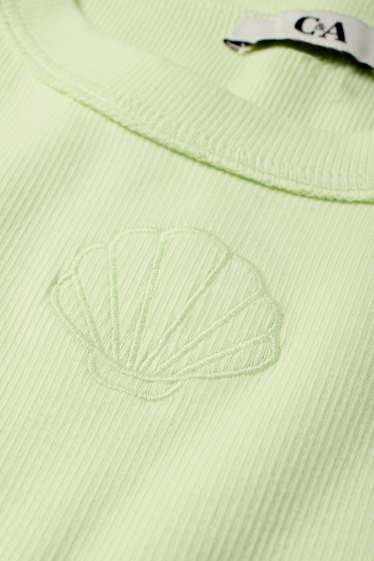 Women - Top - ribbed - light green