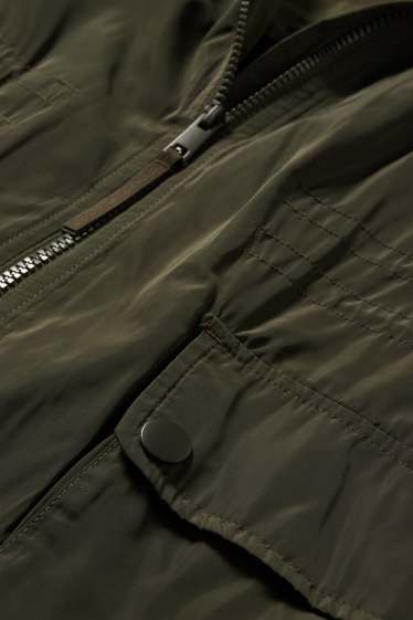 Damen - Parka mit Kapuze - wasserabweisend - khaki