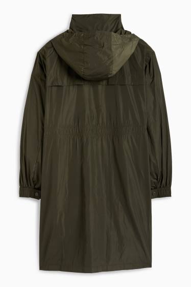 Damen - Parka mit Kapuze - wasserabweisend - khaki