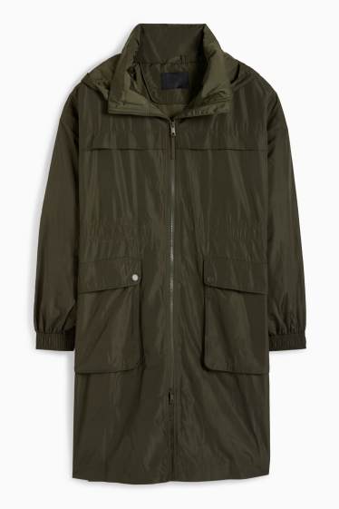 Damen - Parka mit Kapuze - wasserabweisend - khaki