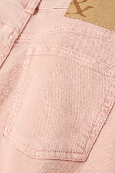 Dames - Mom short - high waist - apricot