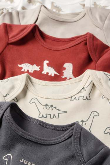 Bebeluși - băieți - Multipack 5 buc. - Dino - body bebeluși - gri închis
