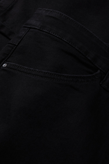 Women - Slim jeans - mid-rise waist - stretch - denim-dark gray
