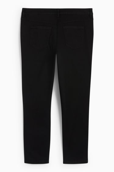 Women - Slim jeans - mid-rise waist - stretch - denim-dark gray