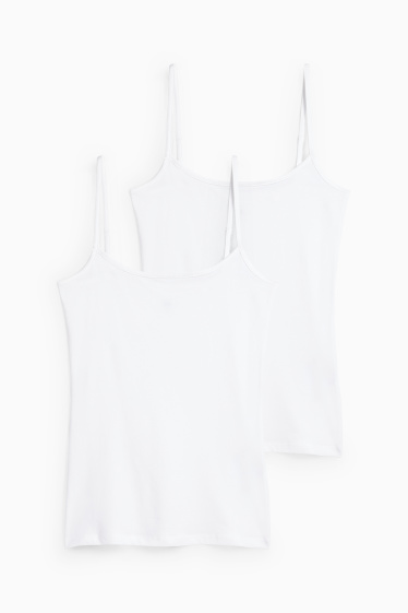 Damen - Multipack 2er - Basic-Top - weiß