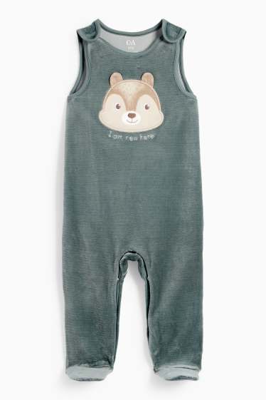 Unisex - Scoiattolo - set con tutina - 2 pezzi - verde scuro