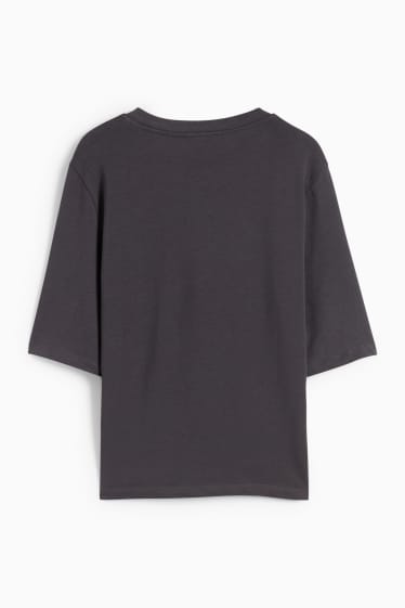 Dámské - Tričko - regular fit - tmavošedá