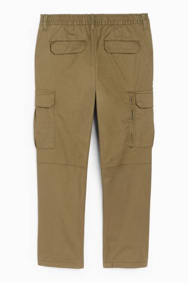 Men - Thermal cargo trousers - khaki