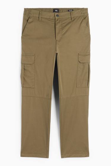 Men - Thermal cargo trousers - khaki