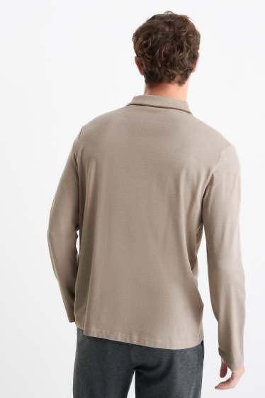 Herren - Poloshirt - Regular Fit - taupe