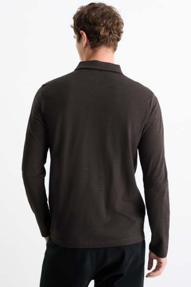 Heren - Poloshirt - regular fit - zwart