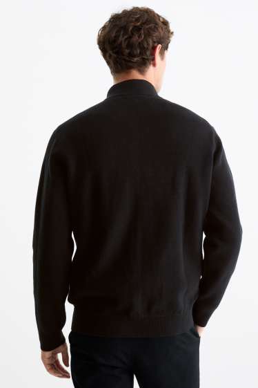 Heren - Gebreid vest - zwart