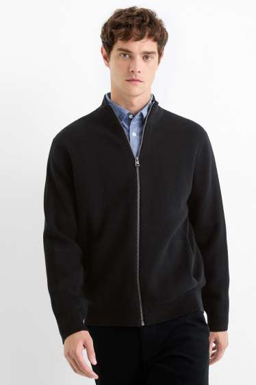 Heren - Gebreid vest - zwart