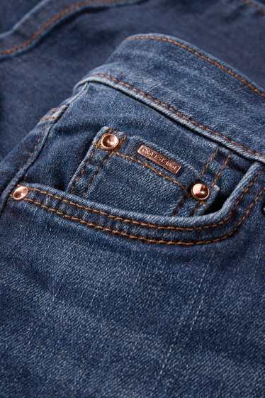 Women - Bootcut jeans - mid-rise waist - denim-dark blue