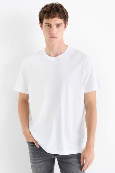 Herren - Multipack 5er - T-Shirt - Regular Fit - weiß / schwarz