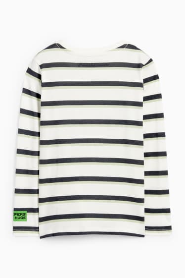 Kinderen: jongens - Shirt met lange mouwen - wit / groen