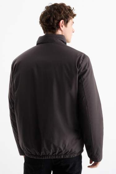 Herren - Jacke mit Kapuze - gefüttert - schwarz