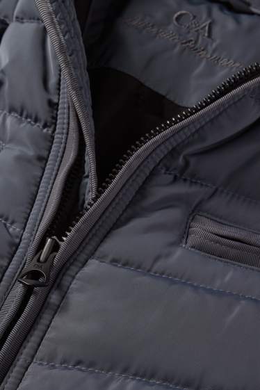 Heren - Jas met stiksels - grijs