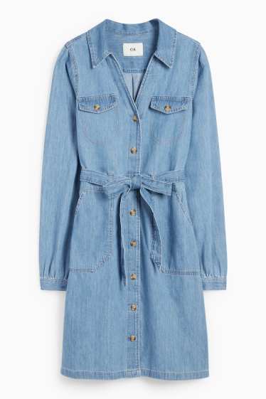 Femei - Rochie - denim-albastru