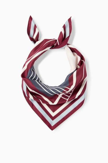 Dames - Sjaaltje - met patroon - bordeaux