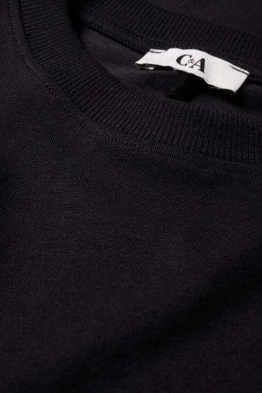 Dámské - Tričko - oversized - černá
