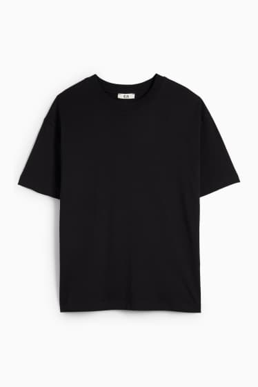 Dámské - Tričko - oversized - černá