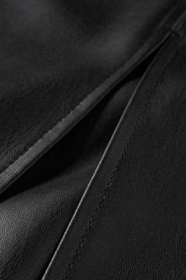Mujer - Falda pantalón - polipiel - negro