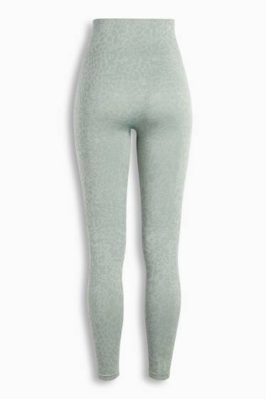 Damen - Funktions-Leggings - gemustert - mintgrün