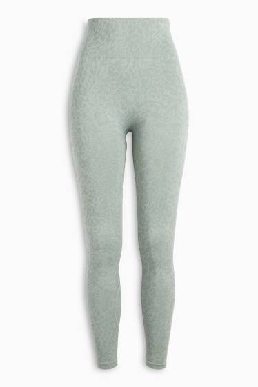 Damen - Funktions-Leggings - gemustert - mintgrün