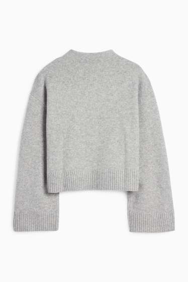 Kobiety - Sweter - jasnoszary-melanż
