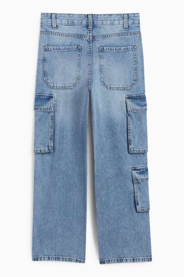 Kinder Buben - Cargo Jeans - helljeansblau