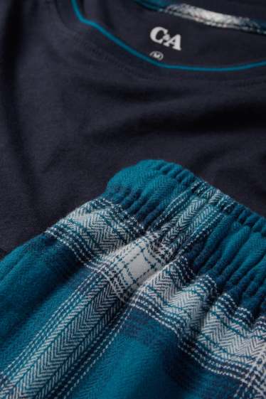 Home - Pijama amb pantalons de franel·la - blau fosc