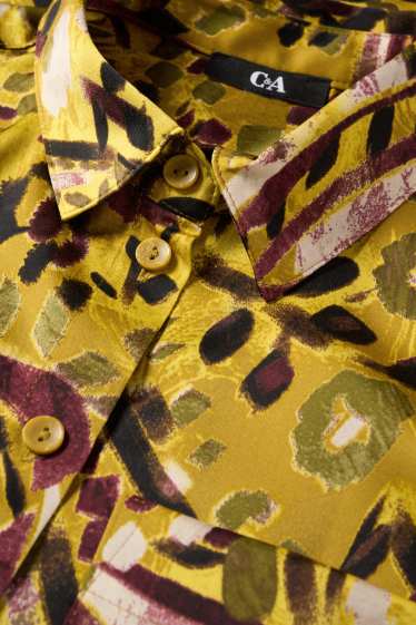 Dona - Brusa de setí - estampada - verd clar