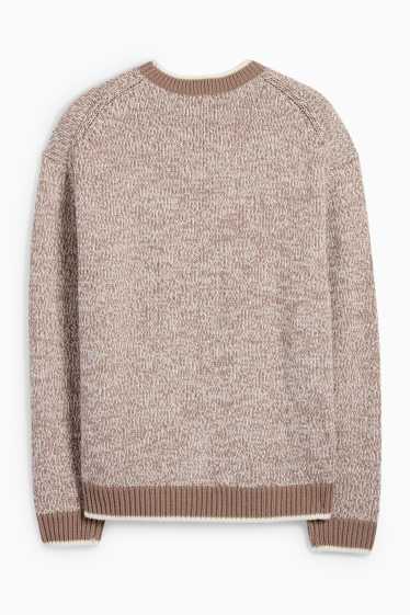 Men - Jumper with merino content - beige